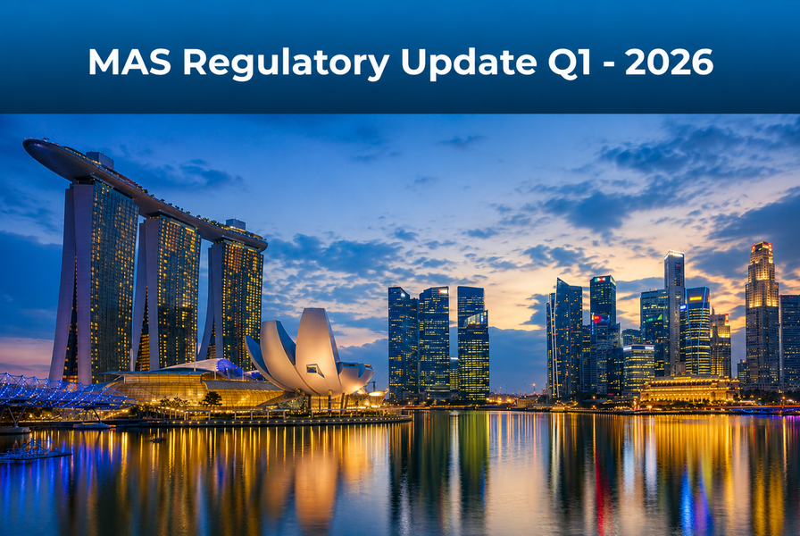 Pecuniya Compliance Solutions Q1 2026 Quarterly Regulatory Compass guide featuring key regulatory updates, actionable compliance insights, and regulatory intelligence for financial institutions in Singapore.
