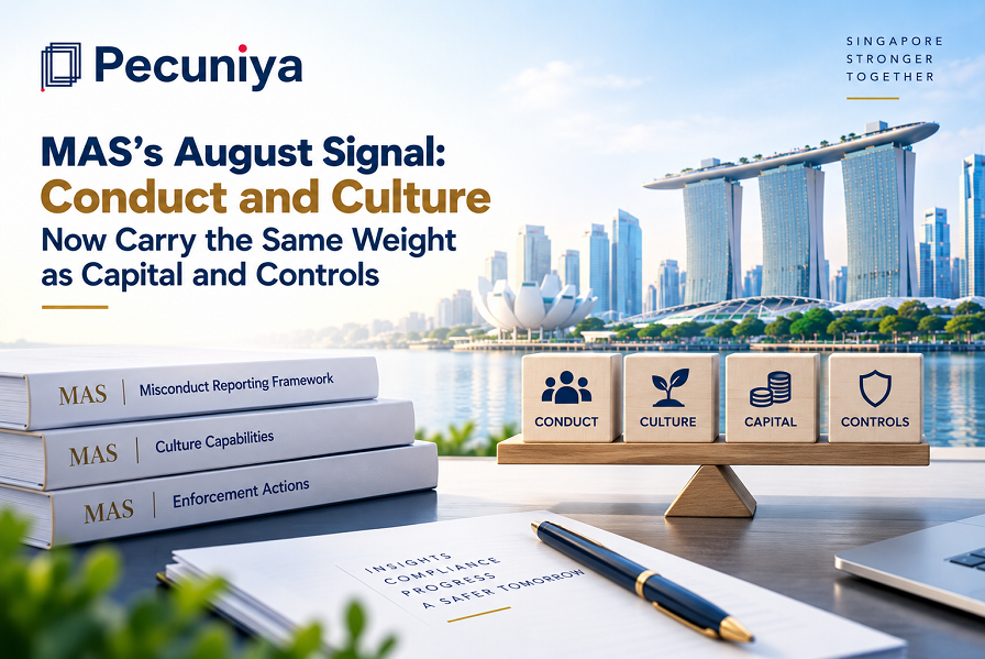MAS Singapore Regulatory Update August 2026 cover image – Pecuniya Compliance Solutions